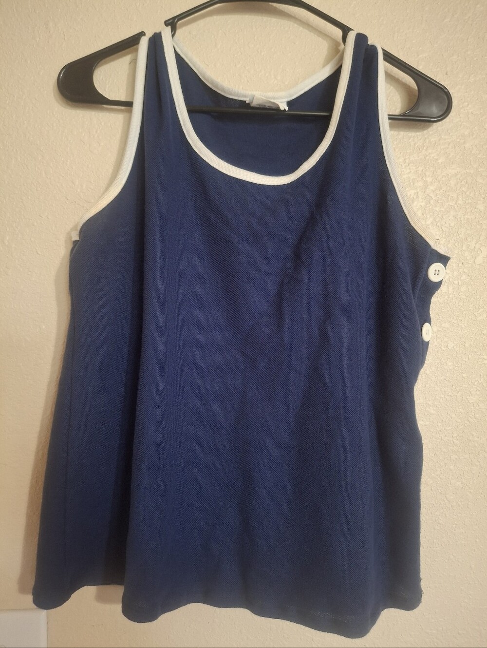 Hang Ten Navy Tank Top with White Trim